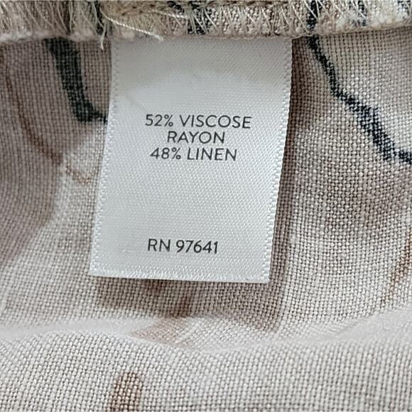 J. Jill floral neutral tones linen blend tunic size XS - Picture 6 of 7